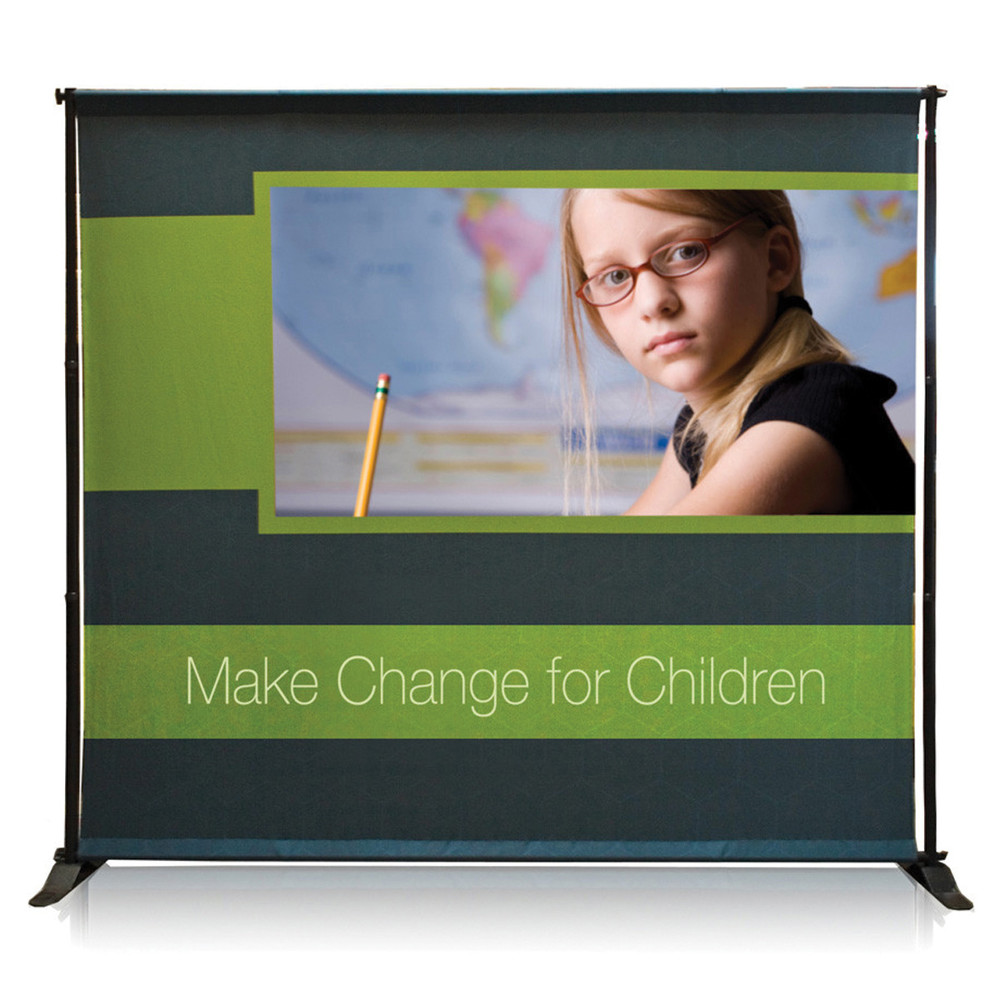 jumbo backdrop step and repeat with vinyl graphic offset large format banner stand