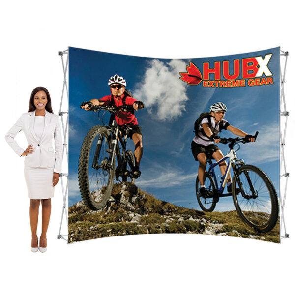 Rpl Graphics 10 x 7.5 ft. RPL Fabric Pop Up Display Curved No Endcaps (Graphic ...